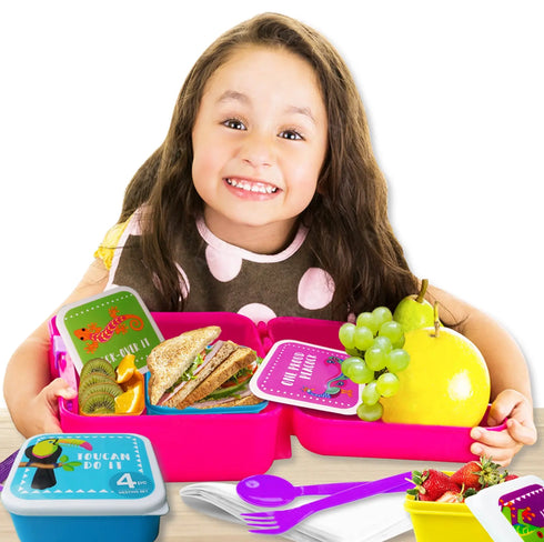 Tropical Stackable Meal Containers (4pcs) WAFF World Gifts Inc.
