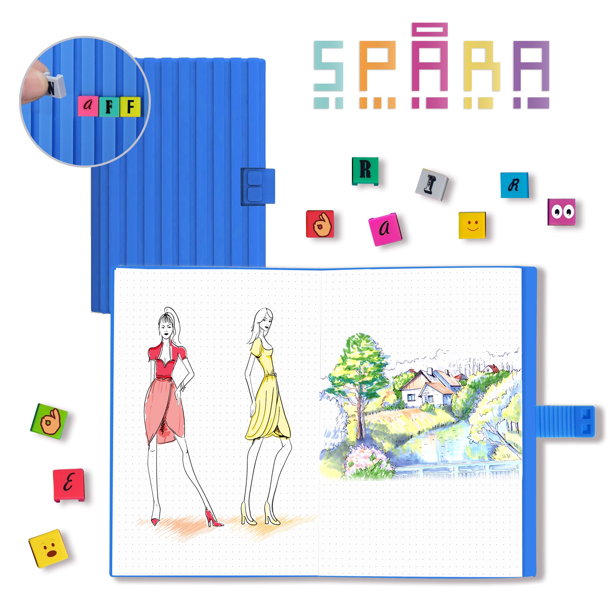 LIQUIDATION- SPARA JOURNAL COMBO KIT - BLUE / MEDIUM