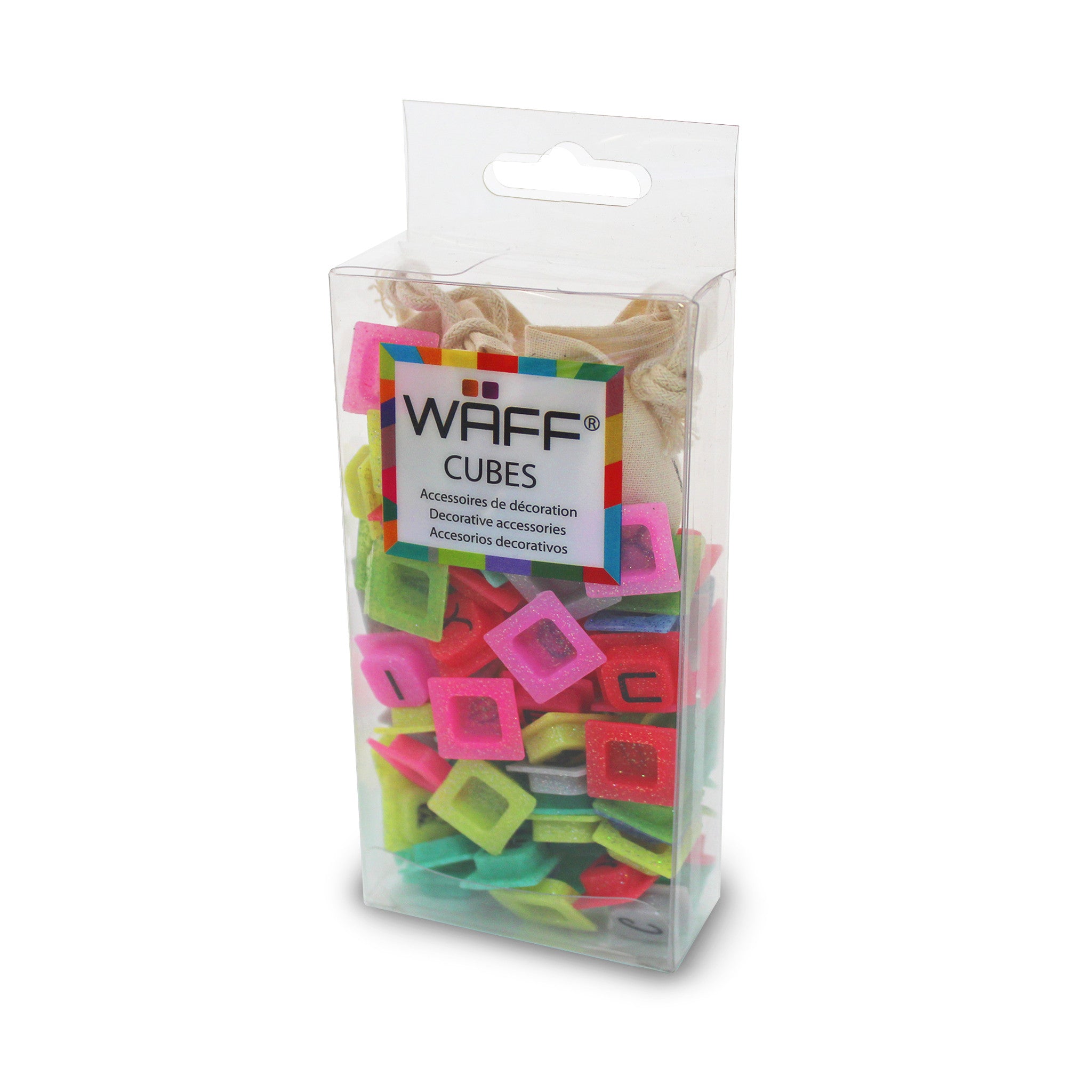 WAFF Cubes - Alphabet (with light Glitter) - WAFF World Gifts Inc.