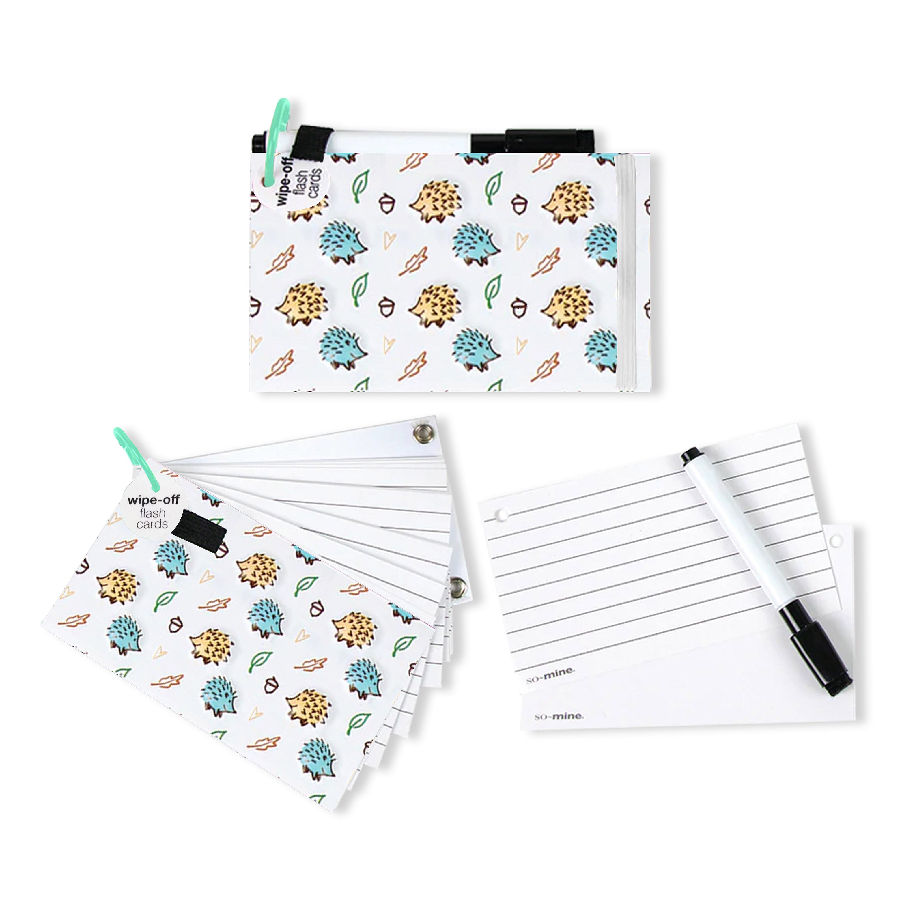 Wipe Off Flash Cards-Hedgehog